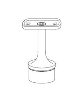 MOD 50 - ROUND 316 STAINLESS STEEL RAIL SUPPORT FIXED CURVED SADDLE